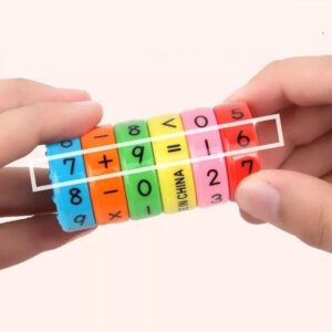 Imanes de colores para aprender las tablas de multiplicar.