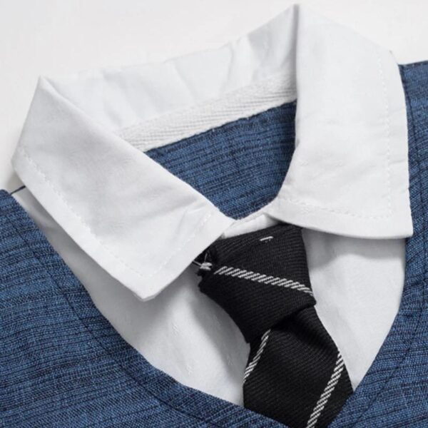 Traje formal mameluco elegante esmoquin y corbata. - Image 3
