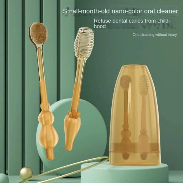 Kit de cepillos, dedal, limpiador dentición y lengua 3pz.